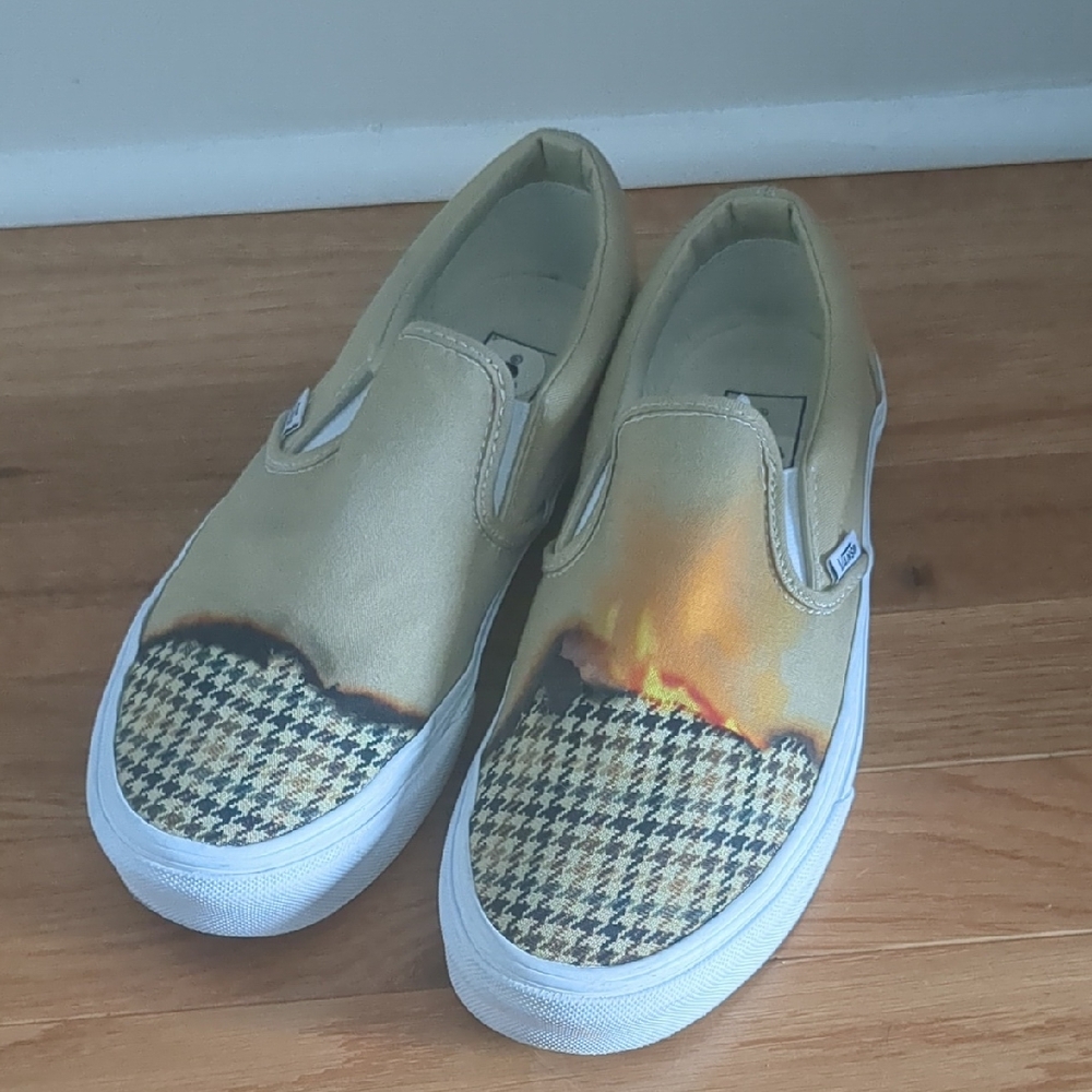 Vans Slip-On Graphic Fire Design